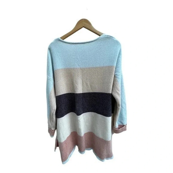 Soft Surroundings Lisbeth Striped Color Block Chenille Sweater VNeck Size XL - Picture 6 of 6